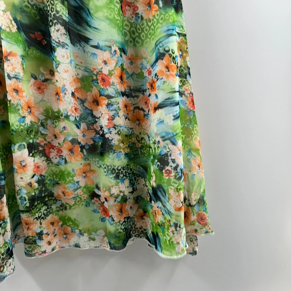 LuLaRoe Lola Skirt NWT – Women’s XS Floral Green Multicolor - Picture 3 of 4